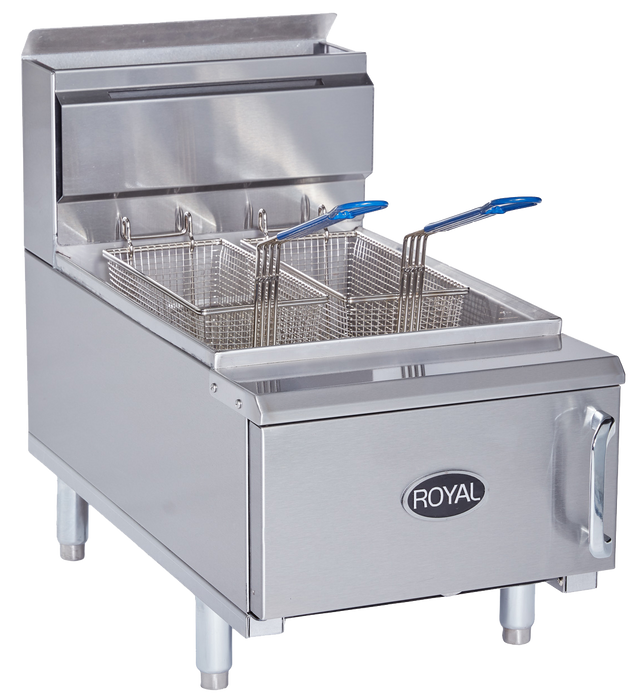 Gas Fryer 25 LB Oil Capacity, 14"x14" Fry Area, 15-1/2"w - Countertop