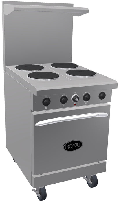 Ranges 24"w, Electric, 4 Round Hotplates, Space Saver Oven