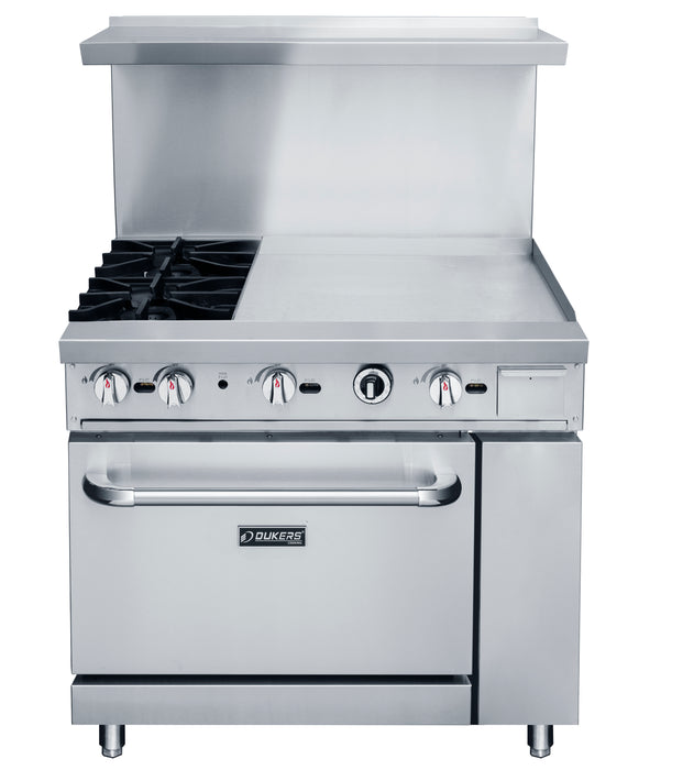 36" Gas Range Stove with Two (2) Open Burners & 24" Griddle