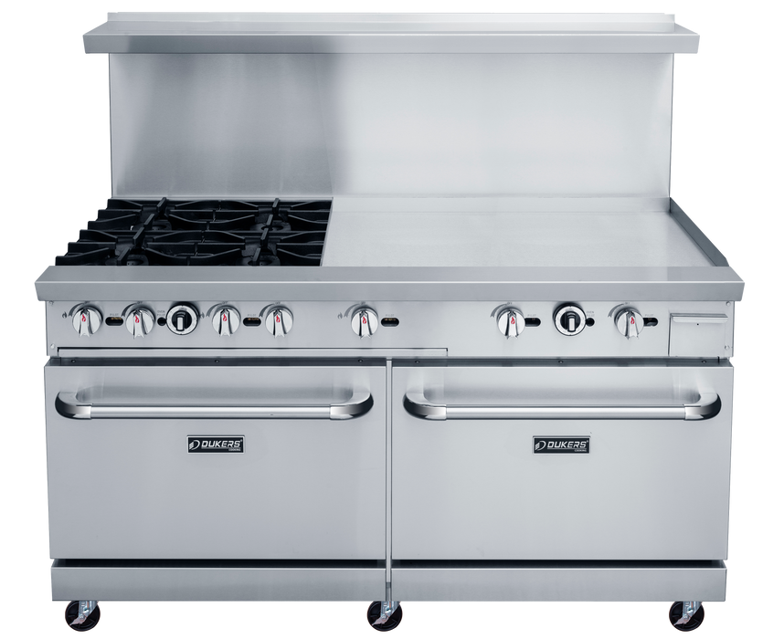 60" with Four (4) Open Burners & 36" Griddle