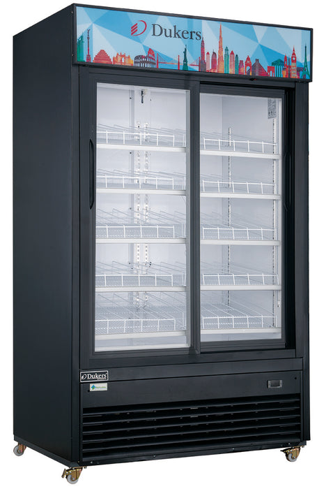 Bottom Mount (2) Two Glass Door Sliding Refrigerator