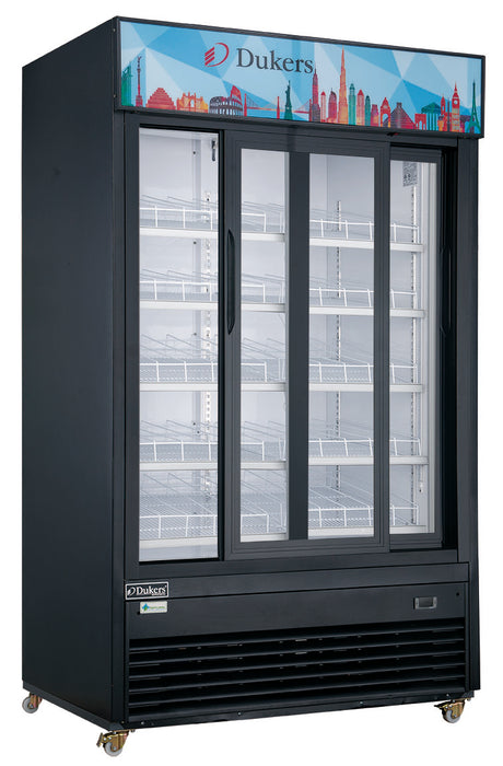 Bottom Mount (2) Two Glass Sliding Door Refrigerator