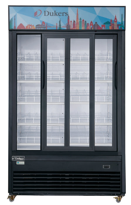 Bottom Mount (2) Two Glass Door Sliding Refrigerator