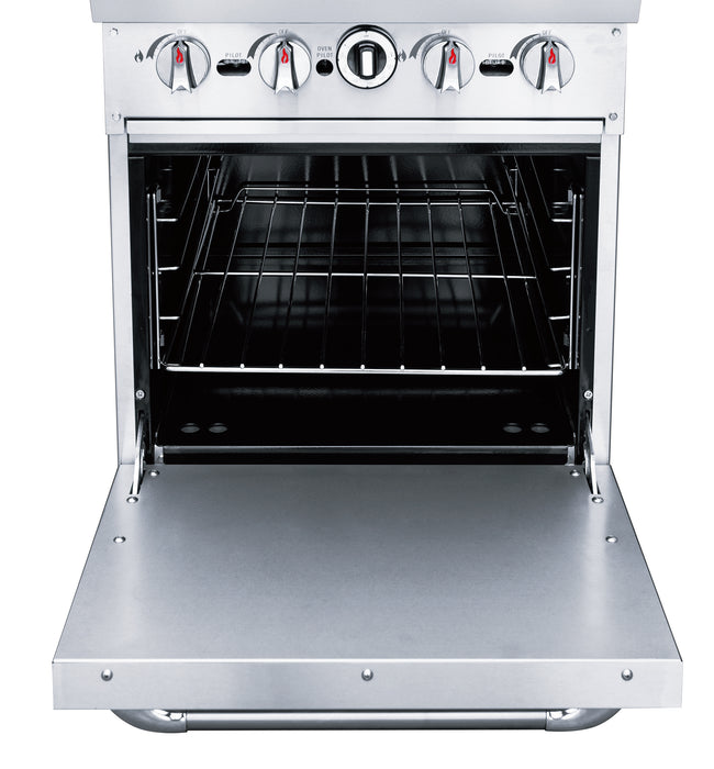 24" Gas Range Stove with Four (4) Open Burners