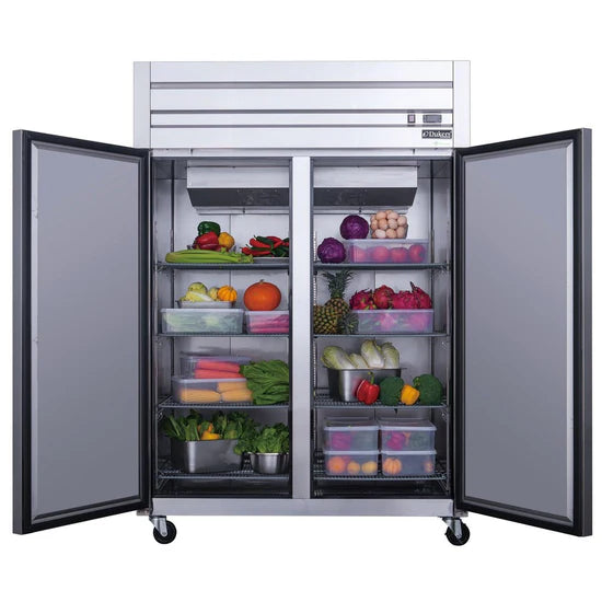 Commercial 2-Door Top Mount Refrigerator in Stainless Steel