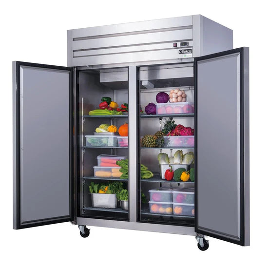Commercial 2-Door Top Mount Refrigerator in Stainless Steel